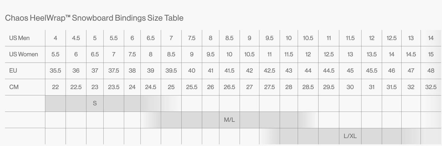 Bataleon Chaos HeelWrap™ Snowboard Bindings